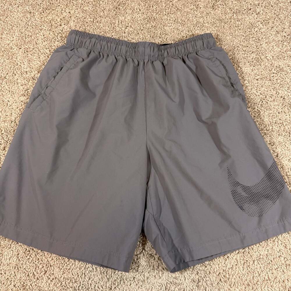 Nike Dri Fit Mens Large Gray Athletic Running Training Gym Shorts EUC